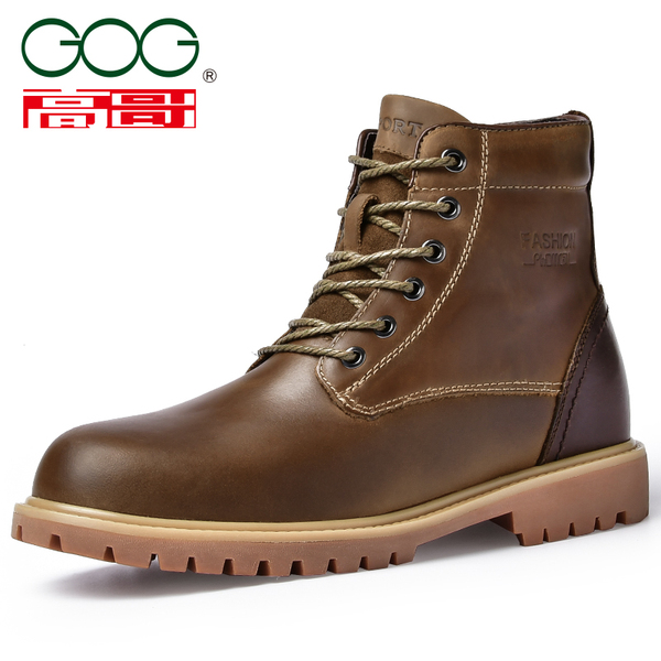 高哥高帮工装靴增高8.0厘米 WZ5627